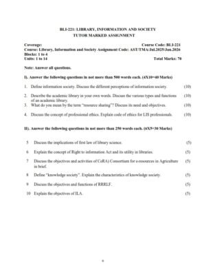IGNOU BLI-221 Solved Assignment 2025-26 English Medium
