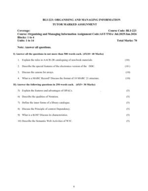 IGNOU BLI-223 Solved Assignment 2025-26 English Medium