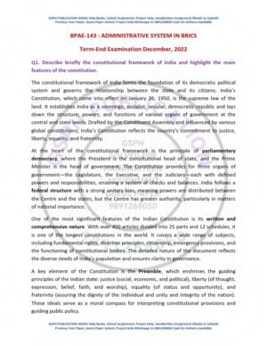 IGNOU BPAE-143 Previous Year Solved Question Paper English Medium (DEC 2022)