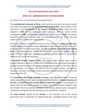 IGNOU BPAE-143 Previous Year Solved Question Paper English Medium (June 2023)