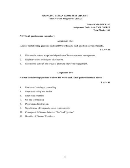 IGNOU BPCS-187 Solved Assignment 2025-26 English Medium