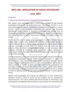 IGNOU BPCS-188 Previous Year Solved Question Paper English Medium (JUNE 2023)