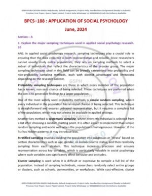 IGNOU BPCS-188 Previous Year Solved Question Paper English Medium (JUNE 2024)