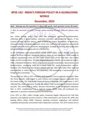 IGNOU BPSE-142 Previous Year Solved Question Paper English Medium (DEC 2023)