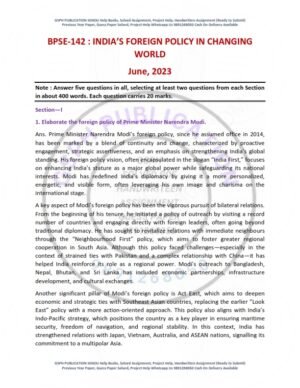 IGNOU BPSE-142 Previous Year Solved Question Paper English Medium (June 2023)