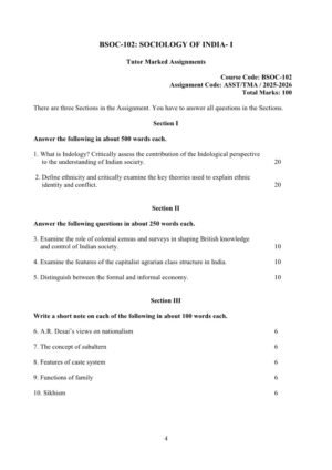 IGNOU BSOC-102 Solved Assignment 2025-26 English Medium