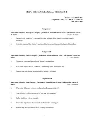 IGNOU BSOC-111 Solved Assignment 2025-26 English Medium