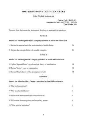 IGNOU BSOC-131 Solved Assignment 2025-26 English Medium