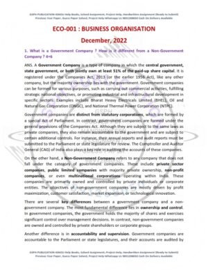 IGNOU ECO-01 Previous Year Solved Question Paper English Medium (Dec 2022)