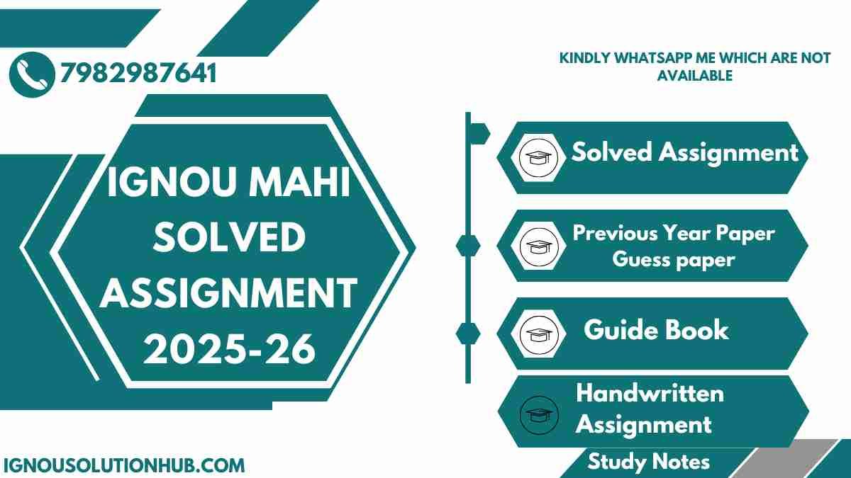 IGNOU MAHI Solved Assignment 2025-26