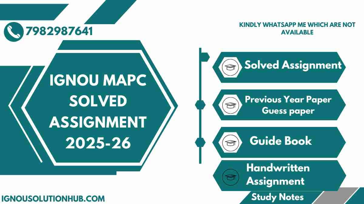 IGNOU MAPC solved assignment 2025-26