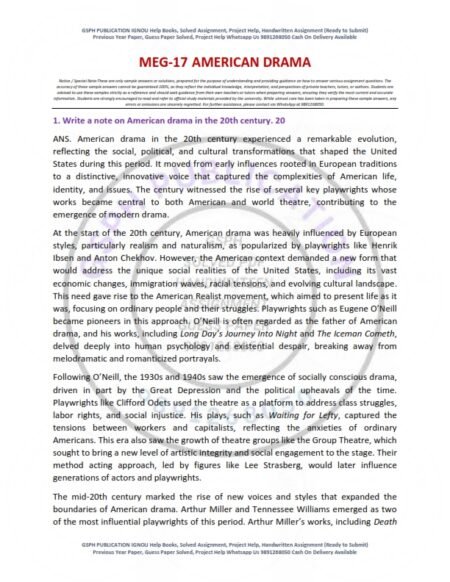 IGNOU MEG-017 Solved Assignment 2025-26 English Medium
