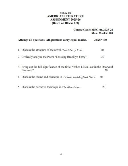 IGNOU MEG-06 Solved Assignment 2025-26 English Medium