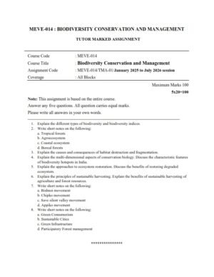 IGNOU MEVE-014 Solved Assignment 2025-26 English Medium