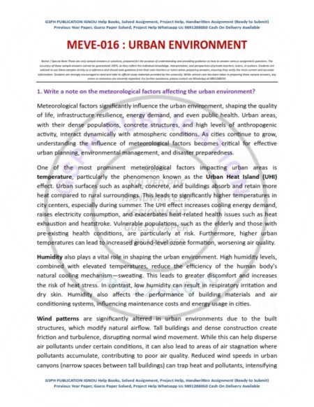 IGNOU MEVE-016 Solved Assignment 2025-26 English Medium