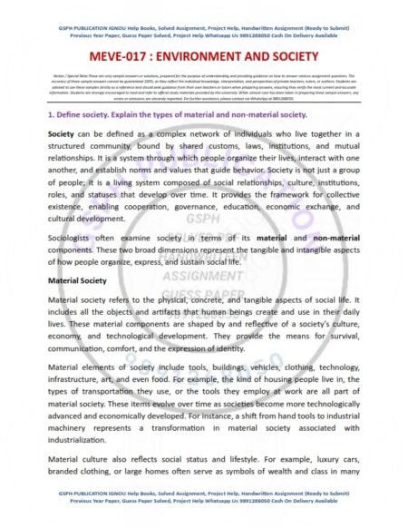 IGNOU MEVE-017 Solved Assignment 2025-26 English Medium