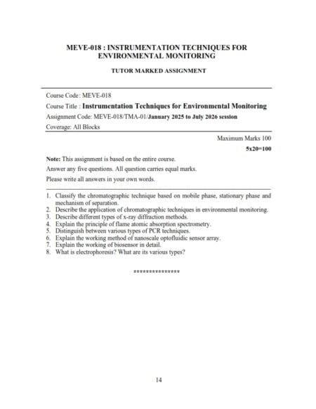 IGNOU MEVE-018 Solved Assignment 2025-26 English Medium