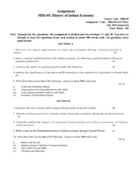 IGNOU MHI-05 Solved Assignment 2025-26 English Medium