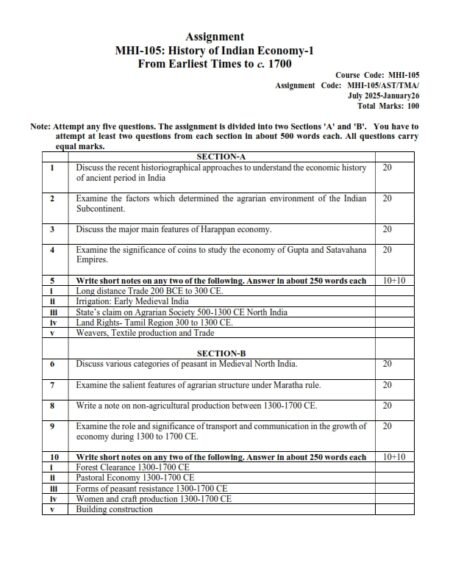 IGNOU MHI-105 Solved Assignment 2025-26 English Medium