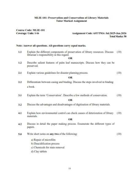 IGNOU MLIE-101 Solved Assignment 2025-26 English Medium