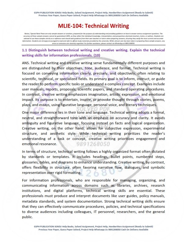 IGNOU MLIE-104 Solved Assignment 2025-26 English Medium