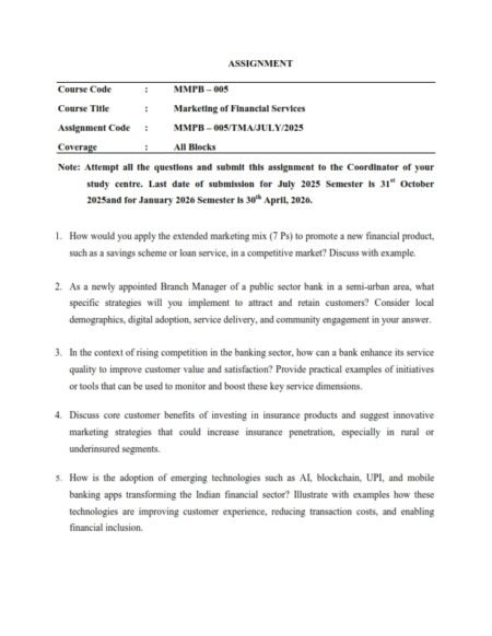 IGNOU MMPB-05 Solved Assignment 2025-26 English Medium