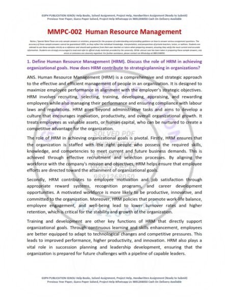 IGNOU MMPC-02 Solved Assignment 2025-26 English Medium