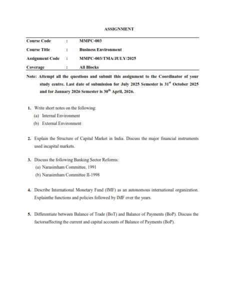 IGNOU MMPC-03 Solved Assignment 2025-26 English Medium