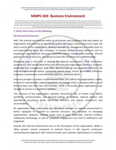 IGNOU MMPC-03 Solved Assignment 2025-26 English Medium