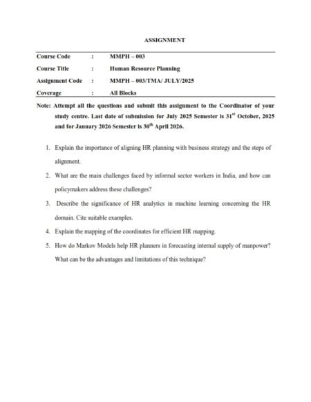 IGNOU MMPH-03 Solved Assignment 2025-26 English Medium