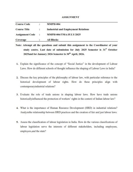 IGNOU MMPH-04 Solved Assignment 2025-26 English Medium