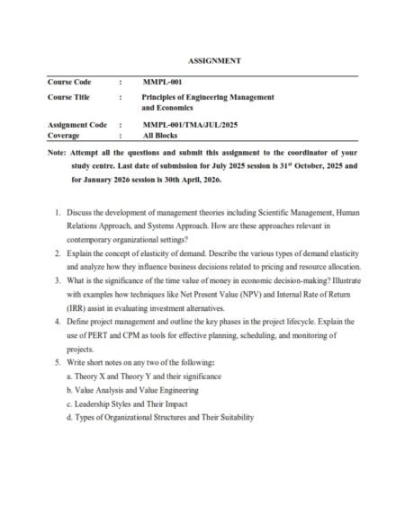 IGNOU MMPL-01 Solved Assignment 2025-26 English Medium