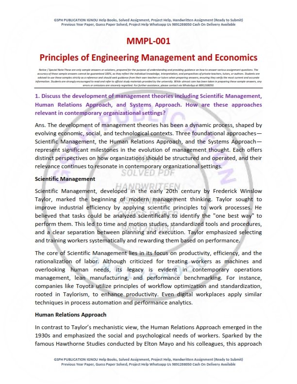 IGNOU MMPL-01 Solved Assignment 2025-26 English Medium