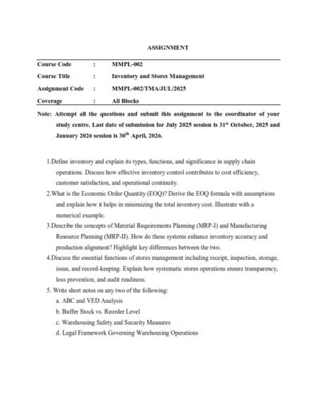 IGNOU MMPL-02 Solved Assignment 2025-26 English Medium