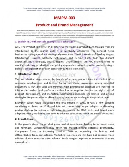 IGNOU MMPM-03 Solved Assignment 2025-26 English Medium