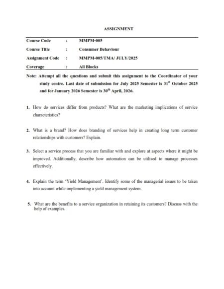 IGNOU MMPM-05 Solved Assignment 2025-26 English Medium