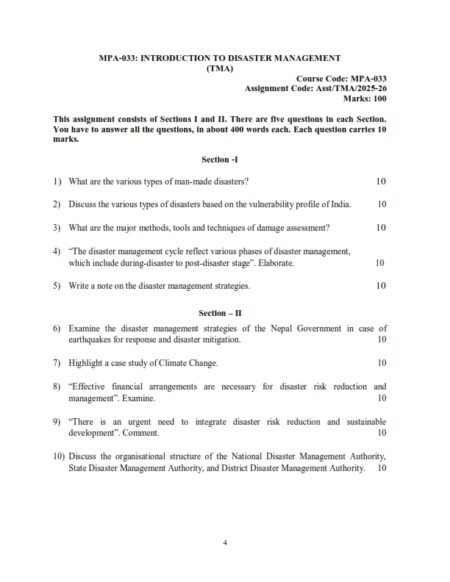 IGNOU MPA-033 Solved Assignment 2025-26 English Medium