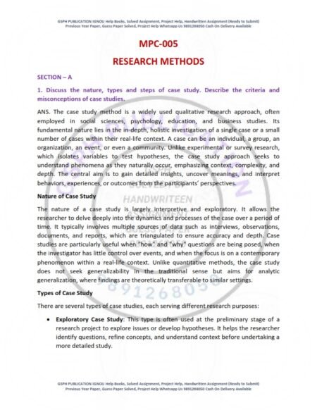 IGNOU MPC-05 Solved Assignment 2025-26 English Medium
