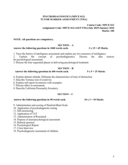 IGNOU MPCE-012 Solved Assignment 2025-26 English Medium