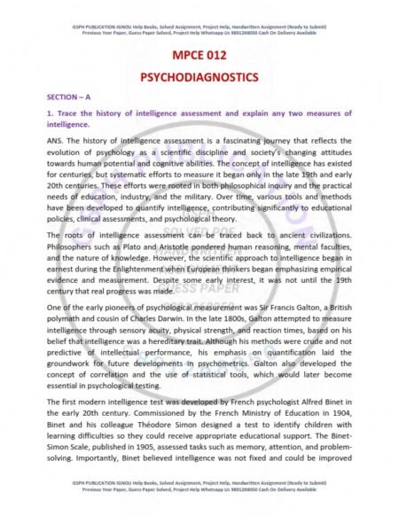 IGNOU MPCE-012 Solved Assignment 2025-26 English Medium