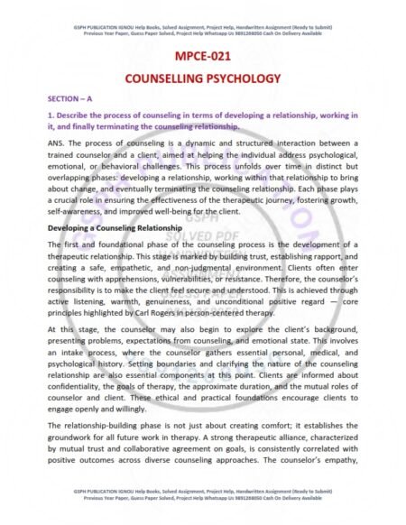 IGNOU MPCE-021 Solved Assignment 2025-26 English Medium