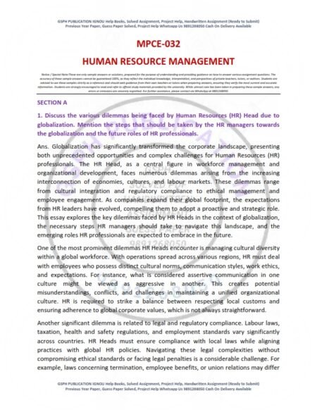 IGNOU MPCE-032 Solved Assignment 2025-26 English Medium