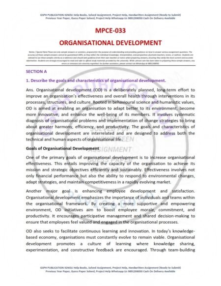 IGNOU MPCE-033 Solved Assignment 2025-26 English Medium