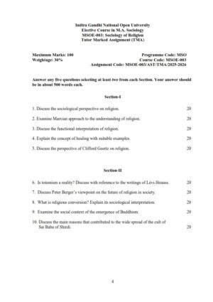 IGNOU MSOE-03 Solved Assignment 2025-26 English Medium