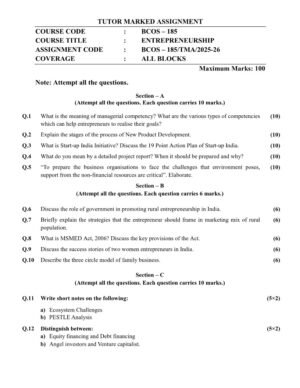 IGNOU BCOS-185 Solved Assignment 2025-26 English Medium