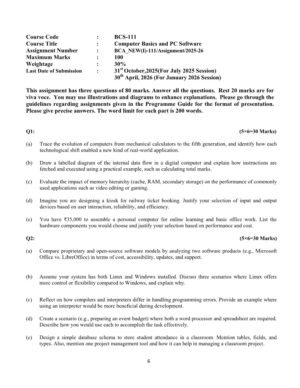 IGNOU BCS-111 Solved Assignment 2025-26 English Medium