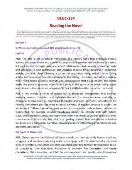 IGNOU BEGC-134 Solved Assignment 2025-26 English Medium