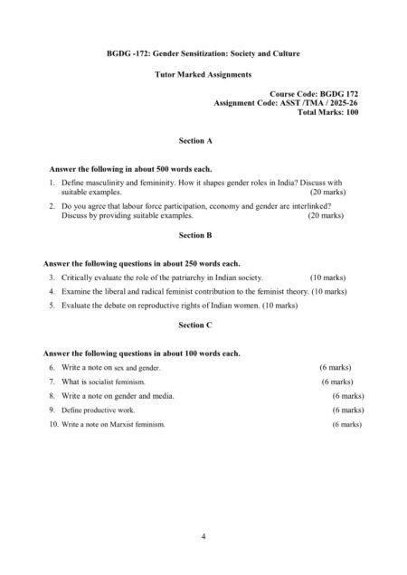 IGNOU BGDG-172 Solved Assignment 2025-26 English Medium