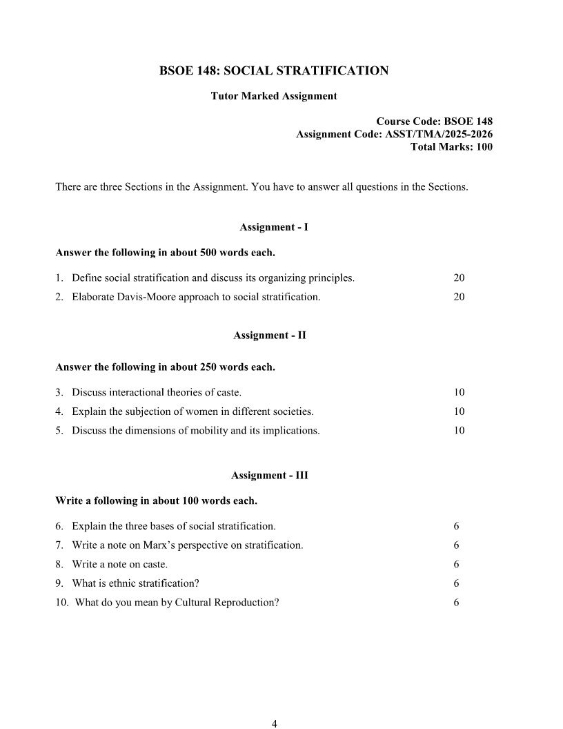 IGNOU BSOE-148 Solved Assignment 2025-26 English Medium