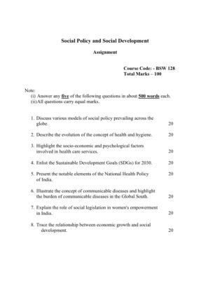 IGNOU BSW-128 Solved Assignment 2025-26 English Medium